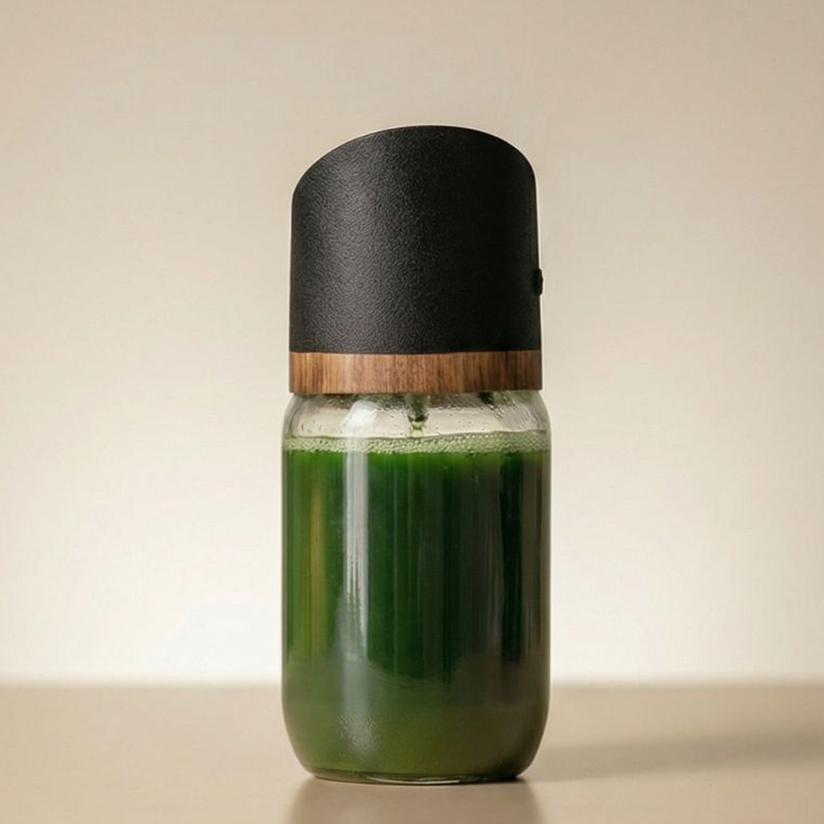 MySpirulina Farm mit frisch gewachsener dunkelgrüner Spirulina