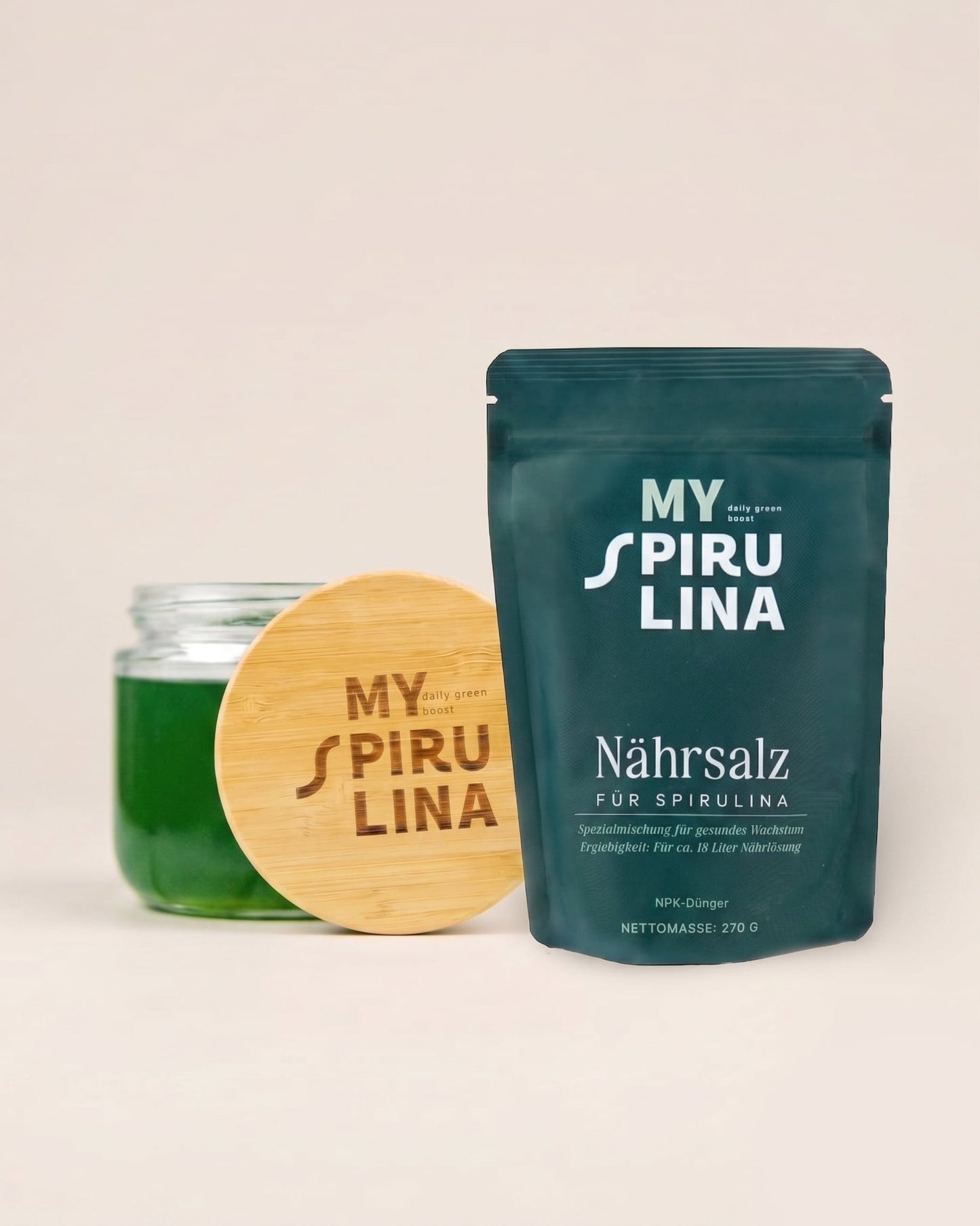 MySpirulina Care-Abo Bundle mit Nährsalz und frischer Spirulina-Kultur